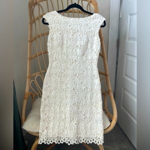 Lauren Ralph Lauren Dress White Crochet Lace